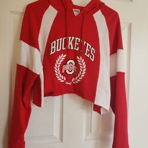 Cropped Ohio State Pink Sweatshirt